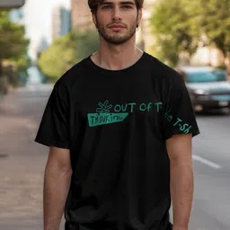 WROGN Typography Printed Round Neck Oversized Cotton T-shirt-image-81