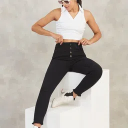 DOLCE CRUDO Women Skinny Fit High-Rise Stretchable Jeans-picture-39