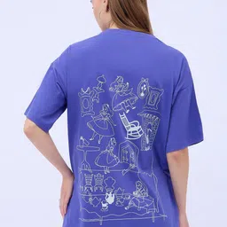 DressBerry Women Printed Drop-Shoulder Sleeves T-shirt-image-79