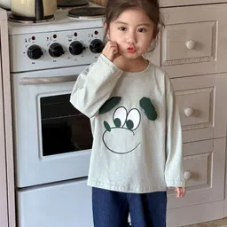 LULU & SKY Girls Printed Henley Neck Applique T-shirt-picture-27