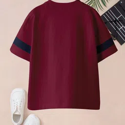 BAESD Boys Pack Of 2 Printed Drop-Shoulder Sleeves Oversized Pure Cotton T-shirts image 4