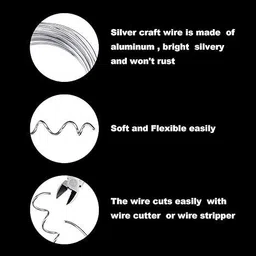 beadsnfashion Copper Plated Aluminium Wire, Art and Craft Colourful Wire for Jewellery Making, Flower Decoration and Floral Arrangement Copper 10 Mtrs, Size 1 mm image 2