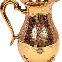 indianartvilla 1.75 L Brass Water Jug-picture-26