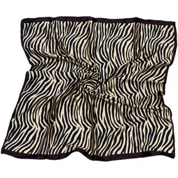 Leeza Store Abstract Printed Satin Scarf image 4