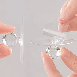 aarykart Diamond Crystal Shaped Pulls Handles for Wardrobe, Cupboard, Bathroom Dresser Hook 12 image 3