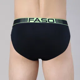 FASO Pack Of 2 Mid-Rise Cotton Basic Briefs FA1501-SQ-PO2-NAVY-CHESABLU image 3