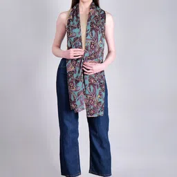 DressBerry Blue Ethnic Motifs Printed Scarf image 4