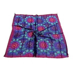 Leeza Store Ethnic Motifs Printed Satin Scarf image 4