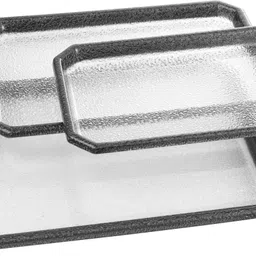 nabhya Multipurpose Premium Plastic Transparent Jumbo Serving Tray Set of 3Pc Tray-picture-11