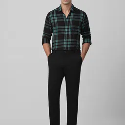 mufti Men Slim Fit Checkered Spread Collar Casual Shirt image 4