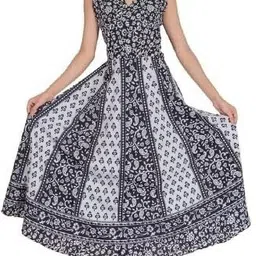 houseofcommon Women Fit and Flare Multicolor Ankle Length Dress-picture-24