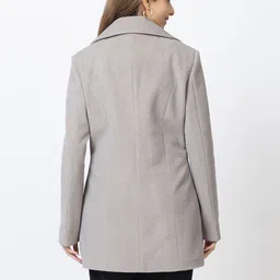 eleveight Wool Blend Solid Coat For Women image 2