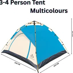 nawbeda Premium Best Quality Camping Automatic Dome Gobble 3-4 Person Comfortable Dome Tent - For Camping & hiking, Outdoor, Picnic, Adventure, Camp, Shop, 190T Polyester, New Model Air Tent image 2