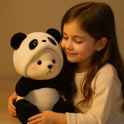 dunky Cute Panda Bear Soft Stuffed Plush Animal Toy For Girls Kids and Birthday Gift - 35 cm-picture-13