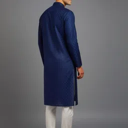 tibra collection Men Solid Cotton Blend Straight Kurta image 2