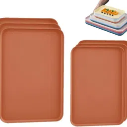 sugalsu Wheat Straw Serving Tray – Rectangular Cafeteria Tray, BPA-Free Reusable Tray image 1
