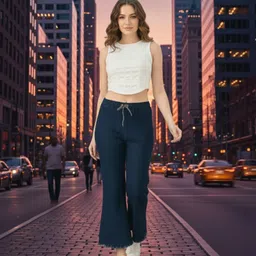 home nation Women Flared Mid Rise Blue Jeans-picture-19