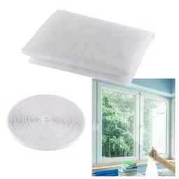 prionsa Window Net Mesh Screen for Protection From Mosquito, Insect, Bug, Fly etc. with with hook and look tape(White Colour) Pack of 1 Insect Net image 4