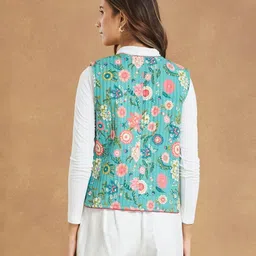 fabindia Printed Women Waistcoat image 4