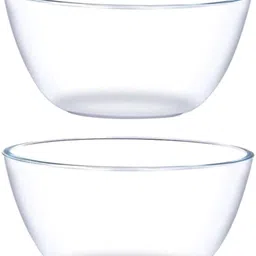 mdnsho Glass Mixing Bowl (3000 ml) Borosilicate Glass plate tray dishes and Serving Bowl container Disposable-picture-21