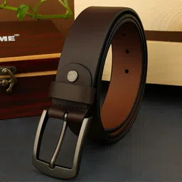khas creations Men Casual, Evening, Formal, Party Brown Genuine Leather Belt-picture-42