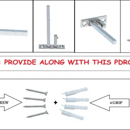 kaaple Glass Setup Box Stand for Home Wall Shelf 10 INCH With Steel Railing Bracket Wifi Router Shelves Multipurpose Shelf Rack Glass Wall Shelf (Number of Shelves - 1, Size-10x9 Inch ) Glass Wall Shelf image 5