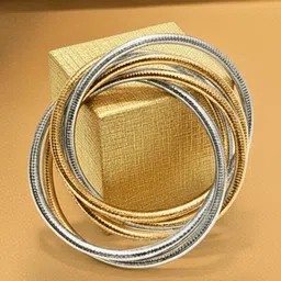 DressBerry Rhodium Gold-Plated Bangle-Style Bracelet-image-45