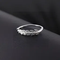 J.S ENTERPRISES Unisex Stainless Steel Artificial Stones Studded Feather Finger Ring-image-66
