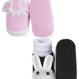 NESKA MODA Unisex Kids Cotton Booties image 5