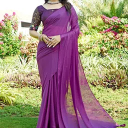 K 5 Fashion Pure Chiffon Saree-image-60