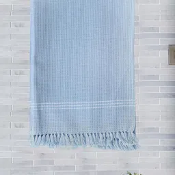 Fabindia Set Of 2 Blue 200 GSM Cotton Bath Towel image 2