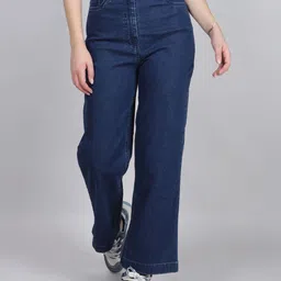 SWISHIN Women Comfort Relaxed Fit Mid-Rise Cotton Jeans-image-8