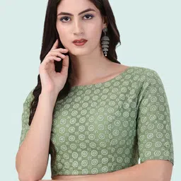 Moda Rapido Embroidered Cotton Saree Blouse-image-98