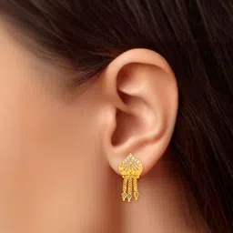 Luv Fashion Leaf Shaped Drop Earrings image 3