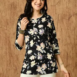 Anouk Rustic Women Floral Printed Pure Cotton Kurti image 4
