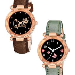 CSAMON Women Printed Dial & Straps Analogue Watch GR379RG BFly BRO Vel GRE L-picture-36