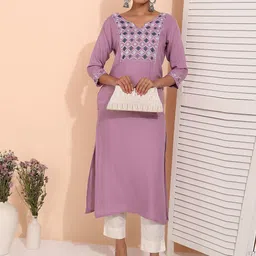 Moda Rapido Women Embroidered Kurta image 4