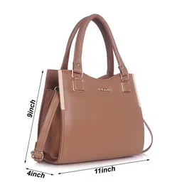 FOMMIL Synthetic Leather Satchel Crossbody Handbag With Tasselled image 5