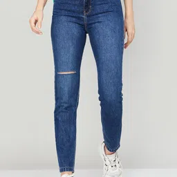 Xpose Women Comfort High-Rise Low Distress Jeans-image-51