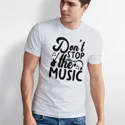 Seekbuylove Men Typography Printed Round Neck Short Sleeves Bio Finish T-shirt image 3