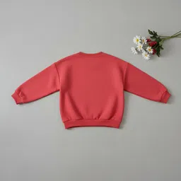 YK Red Long Sleeve Printed Kids Sweaters image 2