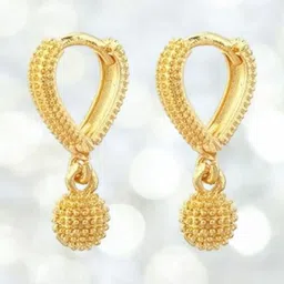 SHREE KRISHNA SHOPPING Unisex Gold-Plated Brass Earrings-picture-41