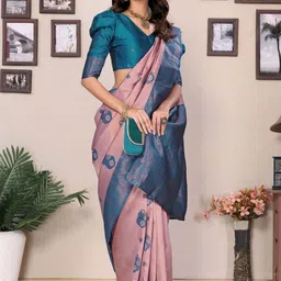 Vastravatika Ethnic Motifs Art Silk Kanjeevaram Saree image 4