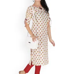 Neelokurti Geometric Printed Cold-Shoulder Sleeves Kurta image 4