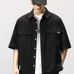 StyleCast Men Spread Collar Oversized Casual Shirt-image-86