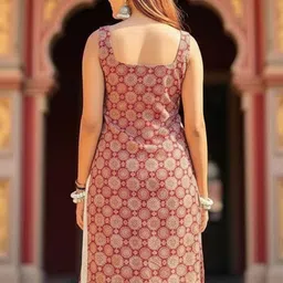 Aaghnya Women Geometric Printed Square Neck Kurta image 2