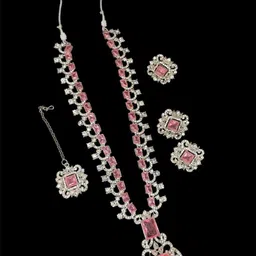 Gyaan Jewels Stones Studded Jewellery Set-image-10