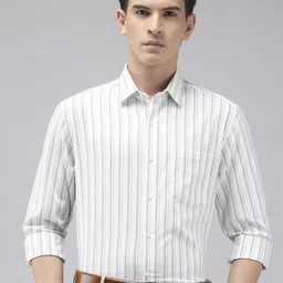 Arrow Pure Cotton Striped Manhattan Slim Fit Formal Shirt-image-59