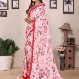 Moda Rapido Floral Printed Saree image 2