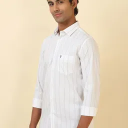 Allen Solly Striped Spread Collar Slim Fit Casual Shirt image 3